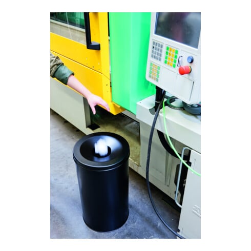 Durable Papierkorb safe rund Schwarz 60l