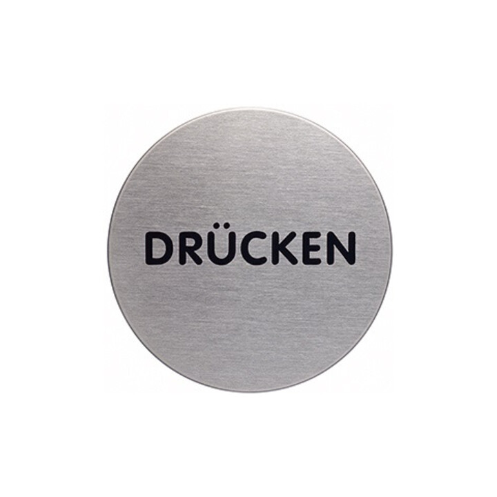 DURABLE Piktogramm PICTO 490061 DRÜCKEN metallic silber
