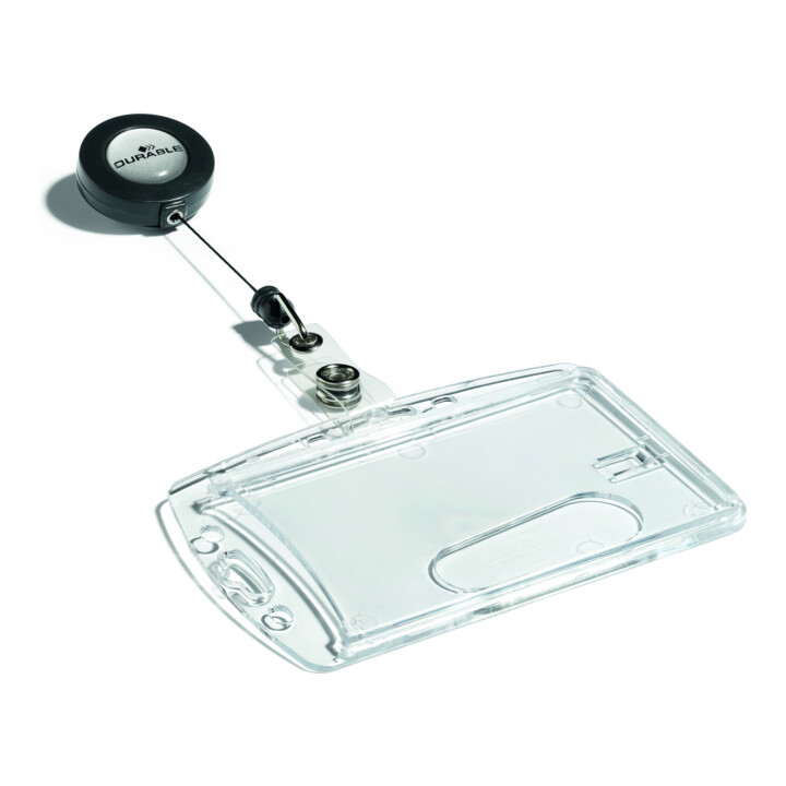 Durable Porte-badge avec clip pour 2 cartes, 25 pièces 801319