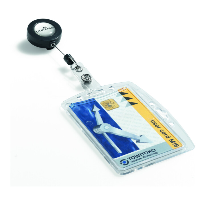 Durable Porte-badge avec jojo 10 pièces pour 1 carte