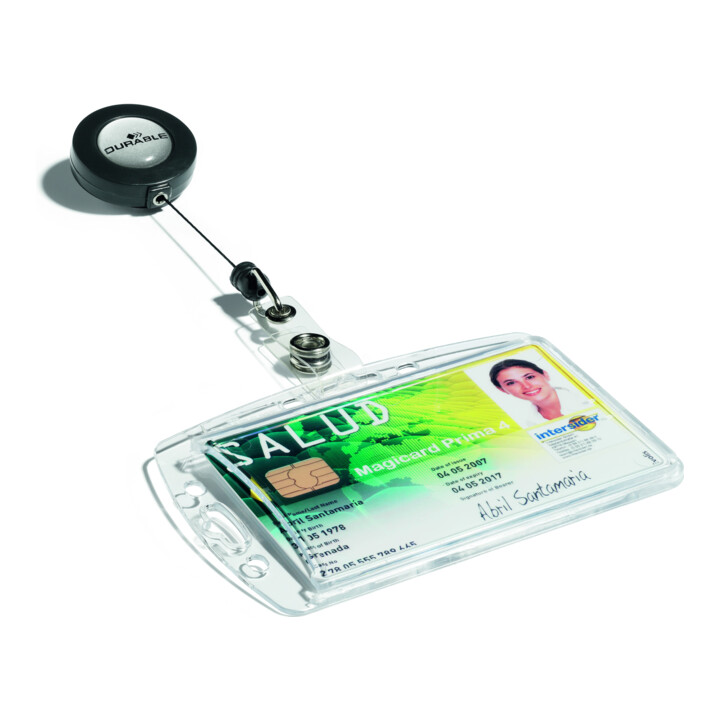 Durable Porte-badge avec jojo 10 pièces pour 1 carte