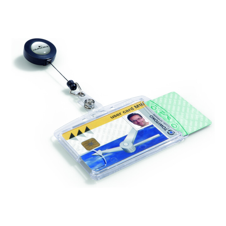 DURABLE Porte-badge avec jojo, 2 cartes, 10 pièces