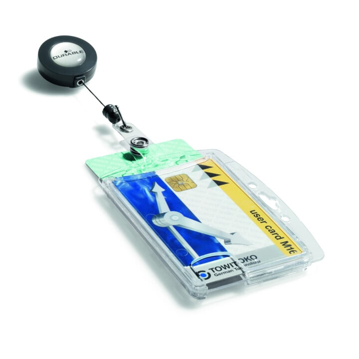 DURABLE Porte-badge avec jojo, 2 cartes, 10 pièces