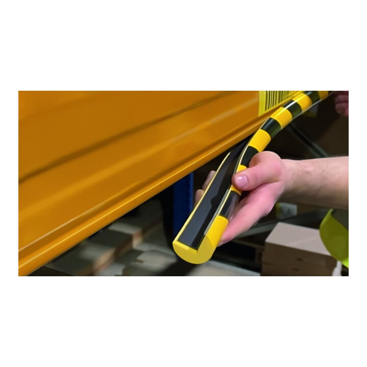 Durable Profil de protection d’angle C25R magnétique 5 pièces Jaune/Noir
