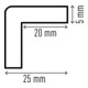 Durable Profil de protection d'angle C35 magnétique Jaune/Noir 5 pièces