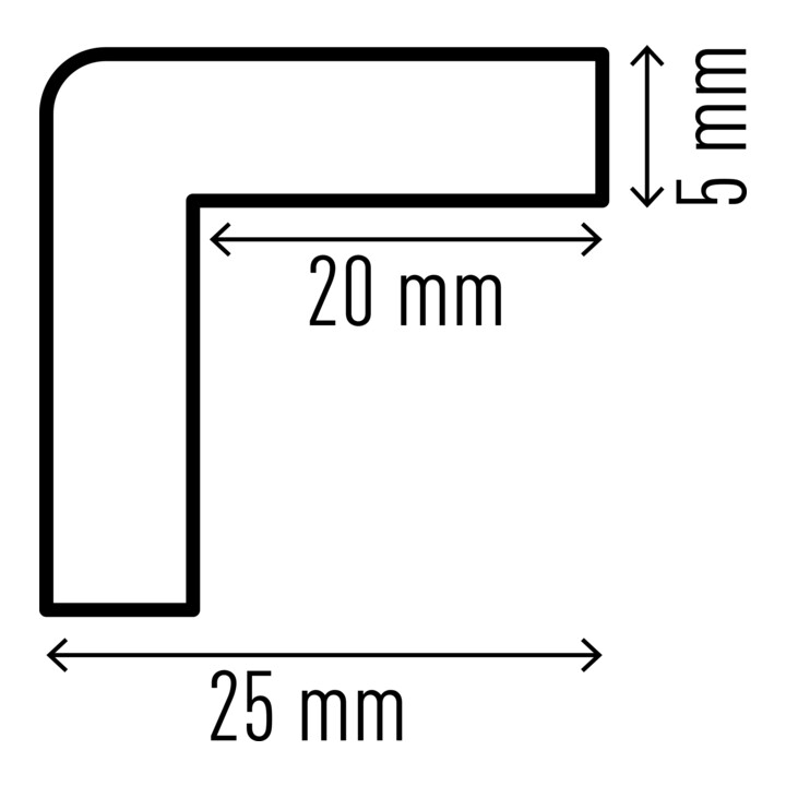 Durable Profil de protection d'angle C35 magnétique Jaune/Noir 5 pièces