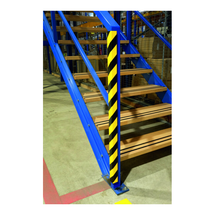 Durable Profil de protection d'angle C35 magnétique Jaune/Noir 5 pièces