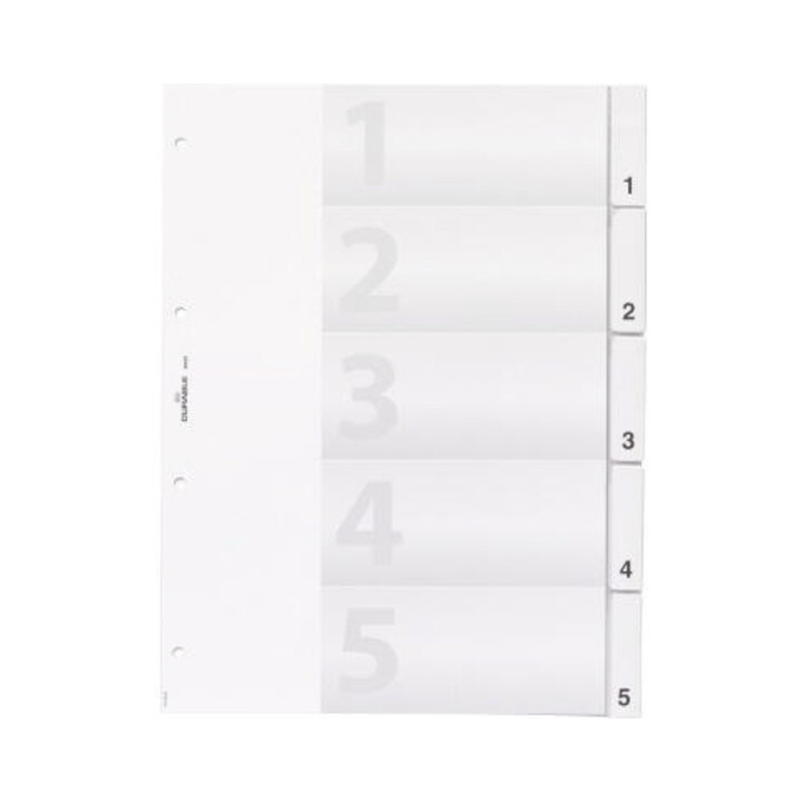 DURABLE Register 682019 DIN A4 5teilig umschweißte Taben