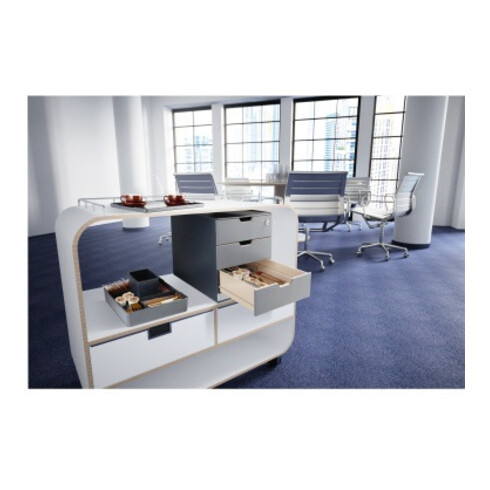 DURABLE Schubladenbox COFFEE POINT 338558 4Schubladen gr +Sortierbox