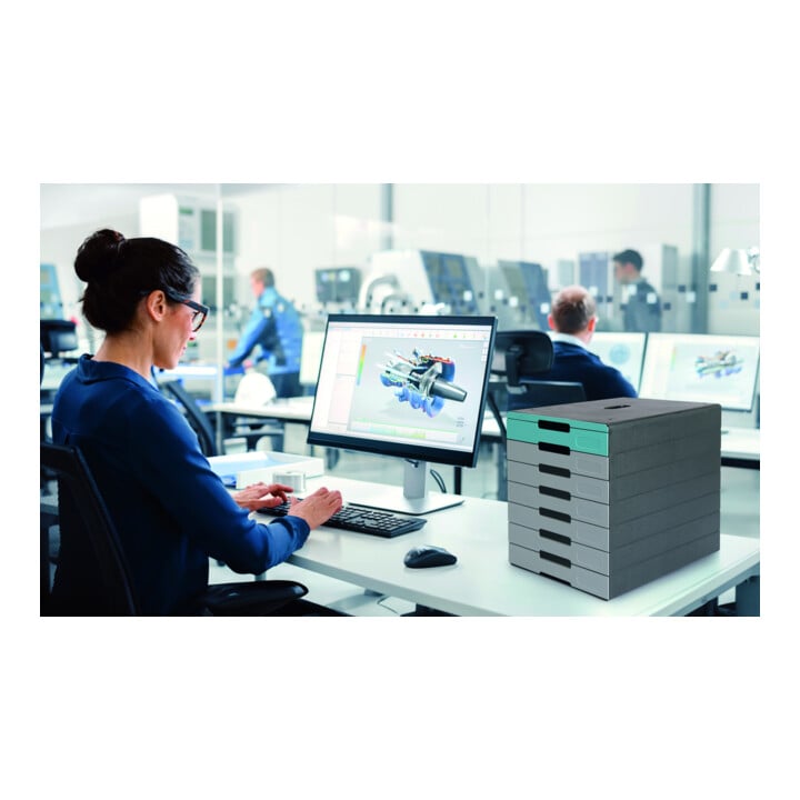 Durable Schubladenbox IDEALBOX PRO 7 blau