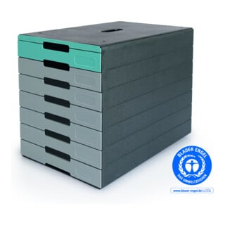 DURABLE Schubladenbox IDEALBOX Pro 7 Blauer Engel blau