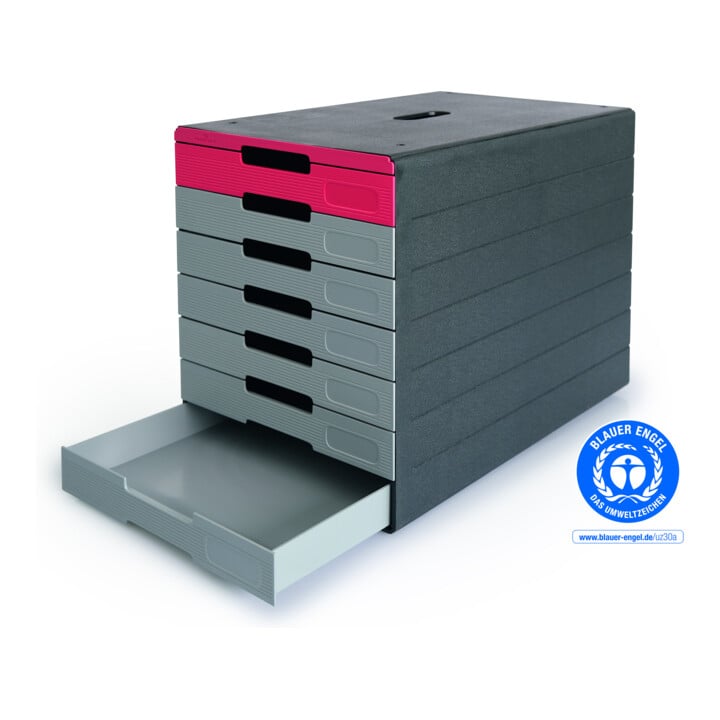 DURABLE Schubladenbox IDEALBOX Pro 7 rot Blauer Engel