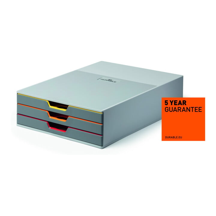 DURABLE Schubladenbox VARICOLOR® 3 mehrfarbig