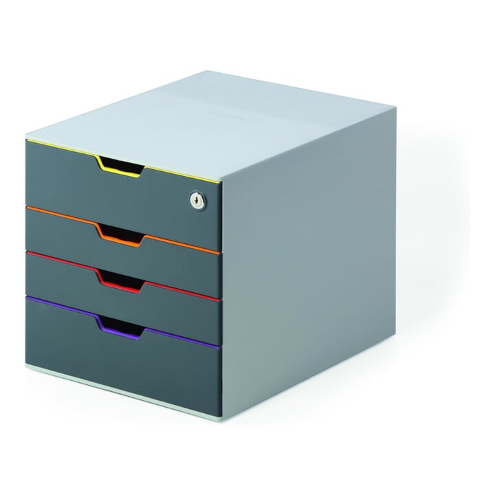 DURABLE Schubladenbox VARICOLOR® 4 SAFE mehrfarbig