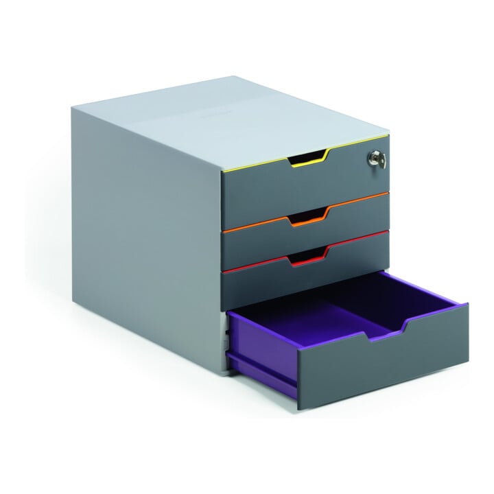 DURABLE Schubladenbox VARICOLOR® 4 SAFE mehrfarbig