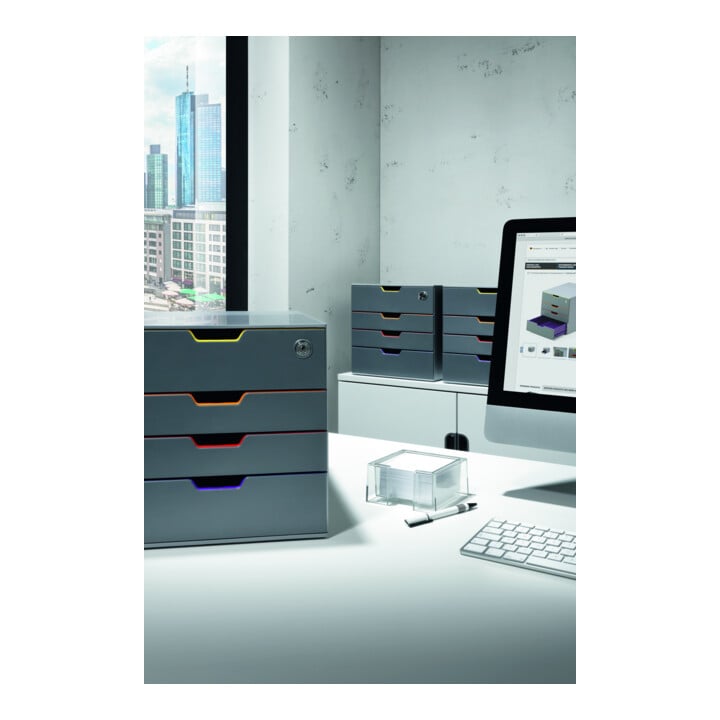 DURABLE Schubladenbox VARICOLOR® 4 SAFE mehrfarbig