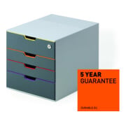 DURABLE Schubladenbox VARICOLOR® 4 SAFE mehrfarbig