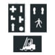 DURABLE Set de pochoirs 6 motifs marquage de parking