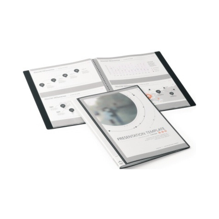 DURABLE Sichtbuch DURALOOK Plus 243101 DIN A4 9mm 10Hüllen PP sw