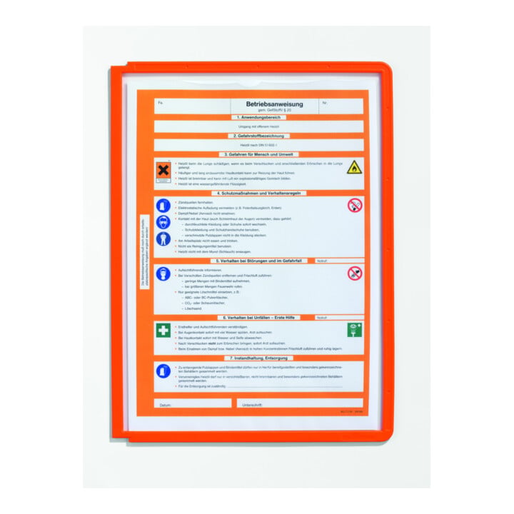Durable Sichttafel SHERPA A4 Orange