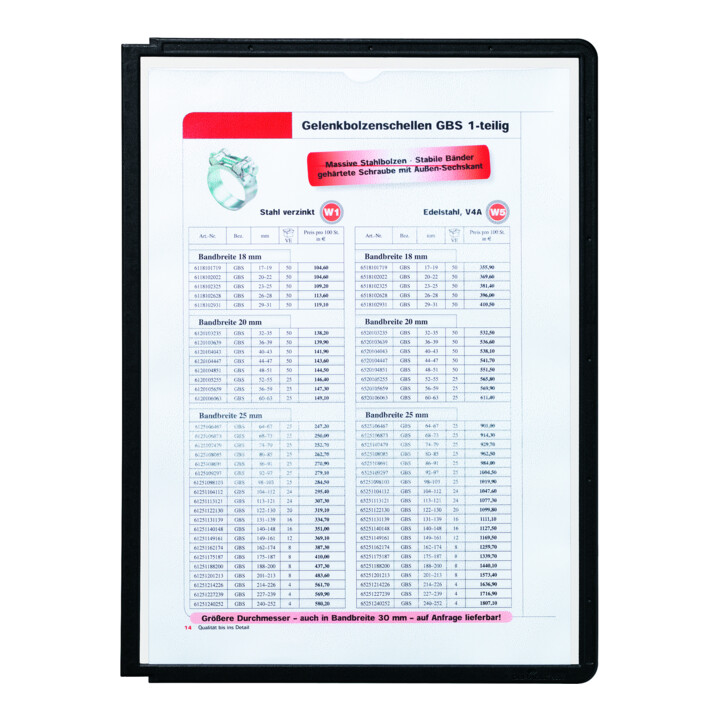 Durable Sichttafel SHERPA A4 Schwarz