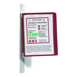 Durable Sichttafelsystem Vario Magnet Wall 5 rot