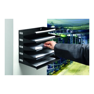 Durable Sortierreck 5-tlg. Schwarz