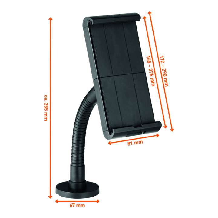 Durable Support tablette TOUGH WALL/TABLE noir 7-13"