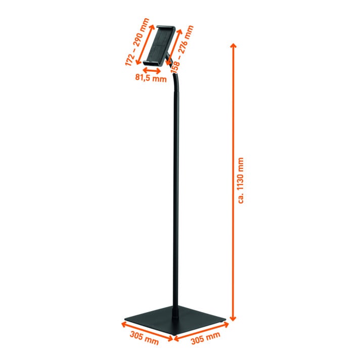 Durable Tablet Halterung TOUGH FLOOR 7-13" schwarz