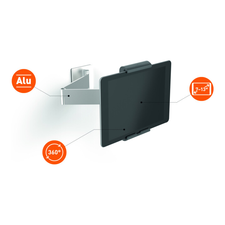 DURABLE Tablet Wandhalterung TABLET HOLDER WALL PRO silber