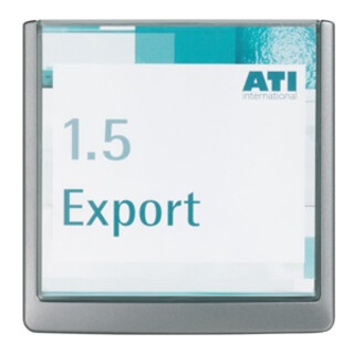 Durable Tür-/Infoschild B149xH148,5mm Sichtfenster Plexiglas Rückenteil ABS graphit