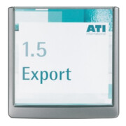 Durable Tür-/Infoschild B149xH148,5mm Sichtfenster Plexiglas Rückenteil ABS graphit