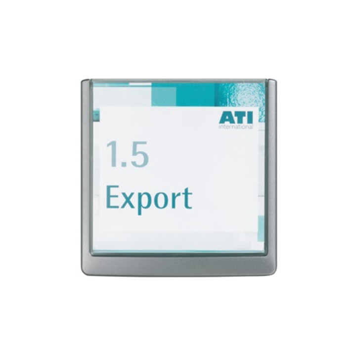 Durable Tür-/Infoschild B149xH148,5mm Sichtfenster Plexiglas Rückenteil ABS graphit