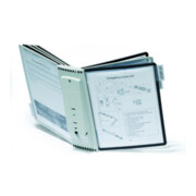 Durable Wandhalterset m.10 Sichttafeln m.Profilrahmen 5x schwarz/grau