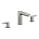 Duravit 3-Loch-Waschtischarmatur Wave Ausladung 129mm, Edelstahl gebürstet-1