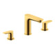 Duravit 3-Loch-Waschtischarmatur Wave Ausladung 129mm, Gold poliert-1