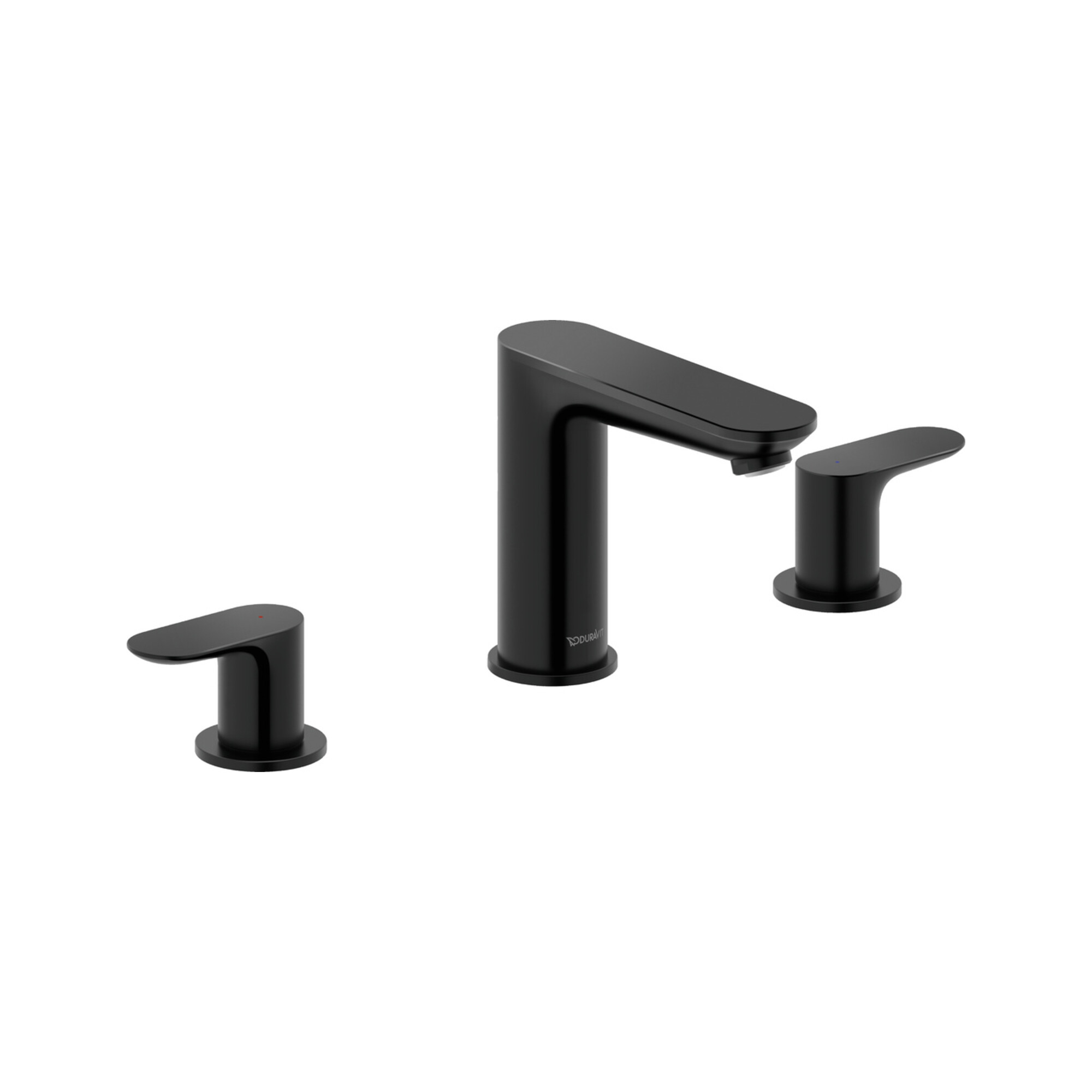 Duravit 3-Loch-Waschtischarmatur Wave Ausladung 129mm, schwarz matt