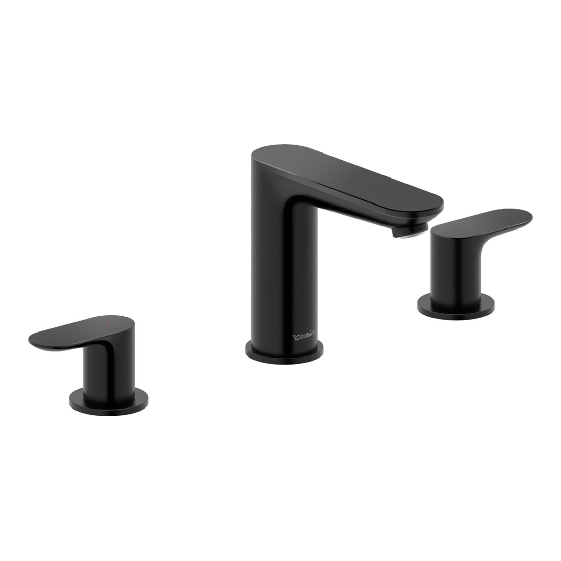 Duravit 3-Loch-Waschtischarmatur Wave Ausladung 129mm, schwarz matt
