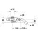 Duravit Ab-/Überlaufgarnitur Quadroval Bodenzuglänge 65cm, d= 5,2cm, chrom
