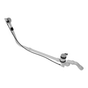 Duravit Ab-/Überlaufgarnitur Quadroval Bowdenzug 107cm, d 5,2cm, m Bodenz, chr