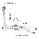 Duravit Ab-/Überlaufgarnitur Quadroval d= 5,2cm, chrom
