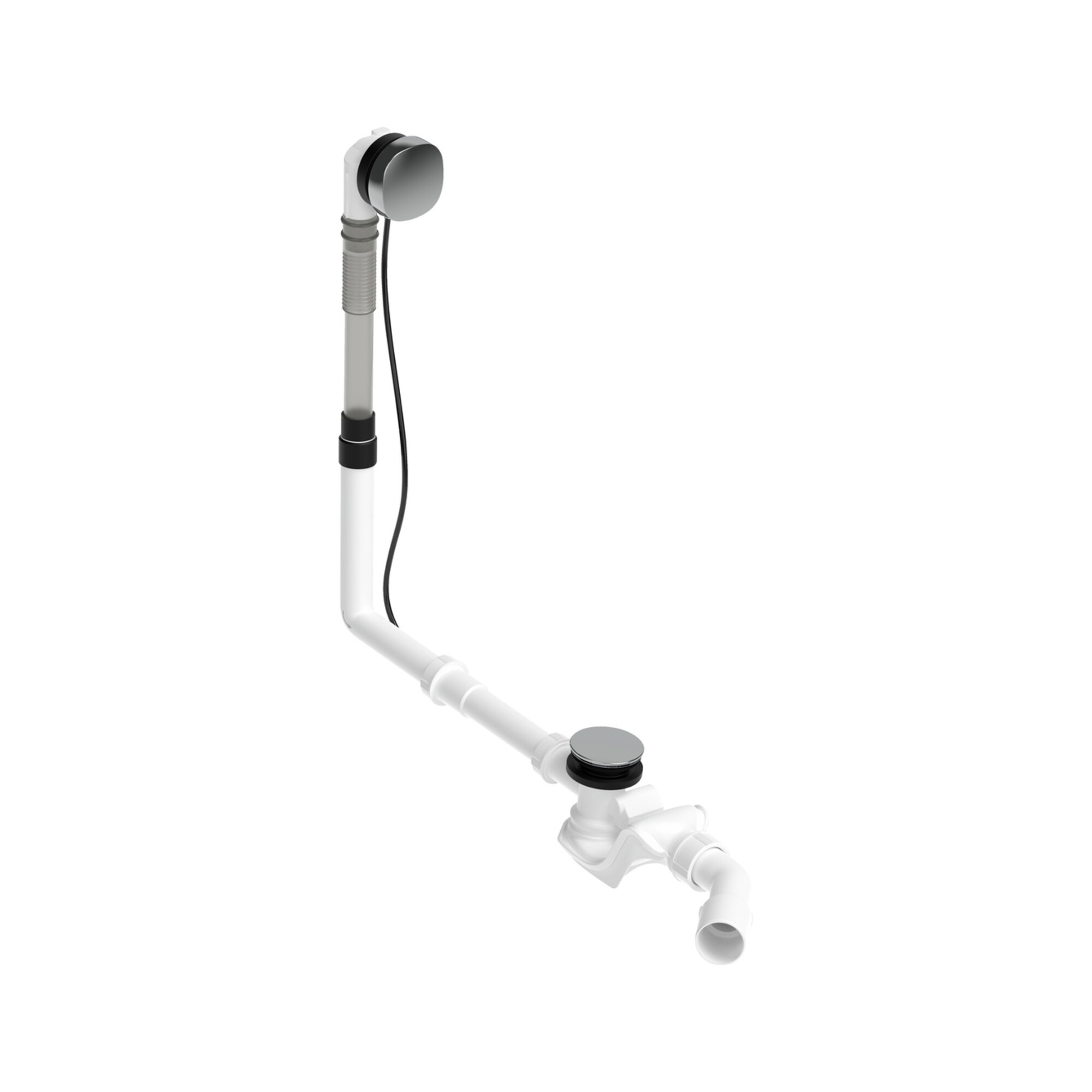 Duravit Ab-/Überlaufgarnitur Quadroval d= 5,2cm, chrom