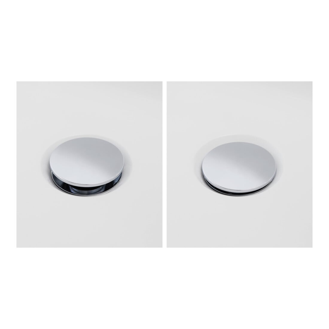 Duravit Ab-/Überlaufgarnitur Quadroval d= 5,2cm, chrom