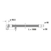 Duravit Ab-/Überlaufgarnitur Quadroval d 5,2cm, m flex. Ablaufschlauch, chrom-2