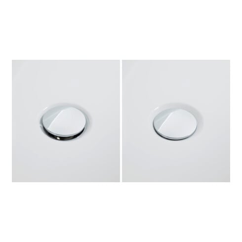 Duravit Ab-/Überlaufgarnitur Quadroval d 5,2cm, m flex. Ablaufschlauch, chrom