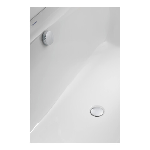 Duravit Ab-/Überlaufgarnitur Quadroval d 5,2cm, m flex. Ablaufschlauch, chrom