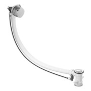 Duravit Ab-/Überlaufgarnitur Quadroval d= 5,2cm, mit Wanneneinlauf, chrom