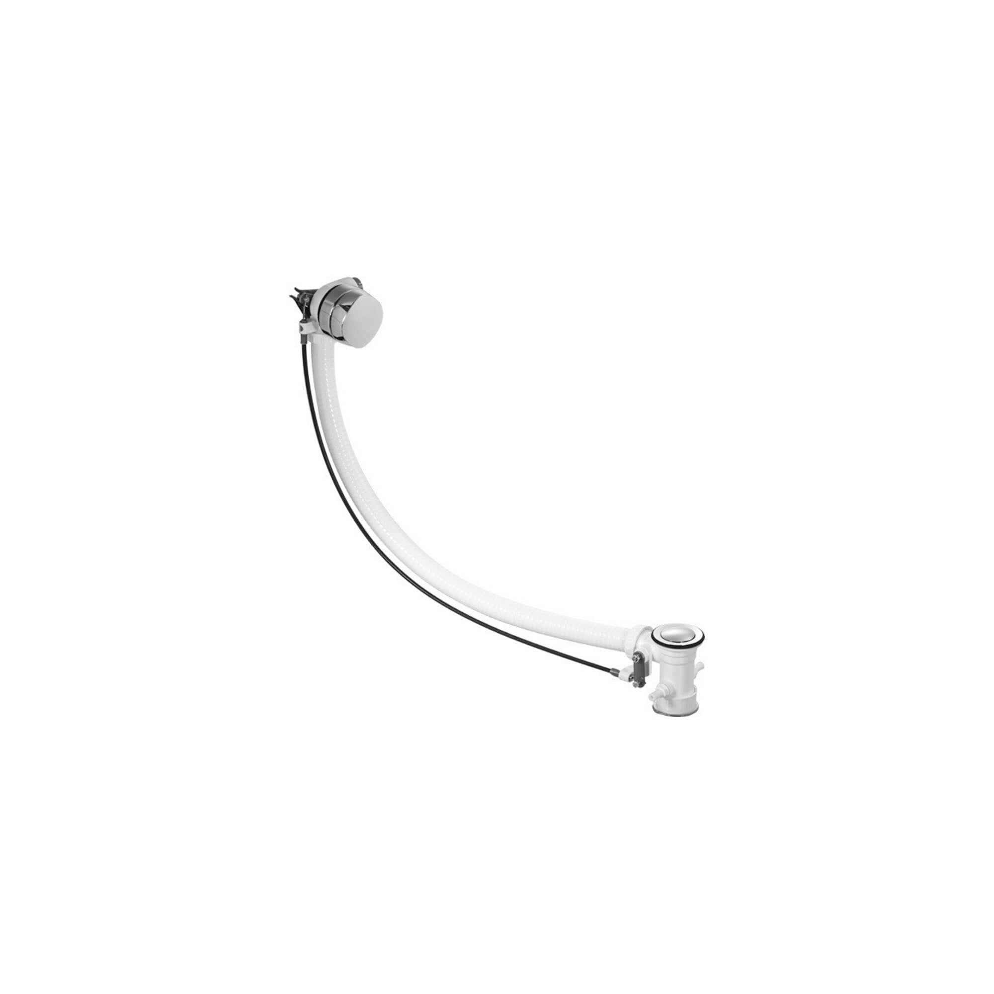 Duravit Ab-/Überlaufgarnitur Quadroval d= 5,2cm, mit Wanneneinlauf, chrom