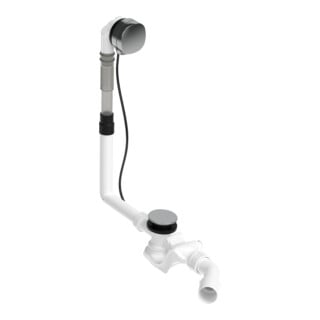 Duravit Ab-/Überlaufgarnitur Quadroval d= 5,2cm, mit Wanneneinlauf, chrom