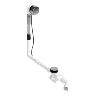 Duravit Ab-/Überlaufgarnitur Quadroval d= 5,2cm, mit Wanneneinlauf, chrom